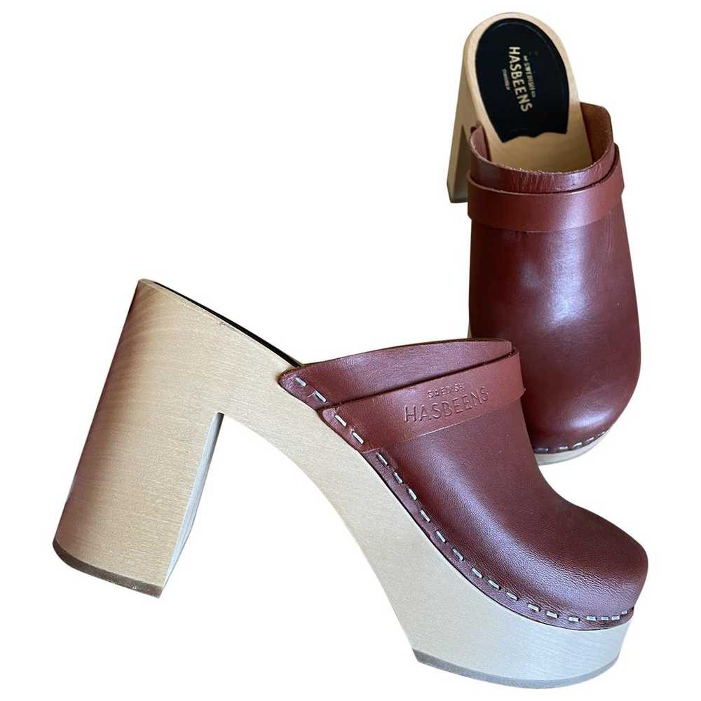 Swedish Hasbeens Leather mules & clogs - image 1