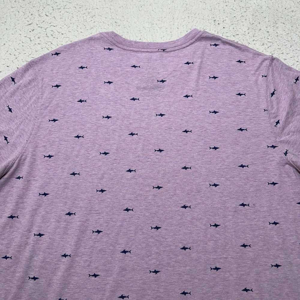 George George XL Shark Patterned T Shirt Light Pu… - image 10