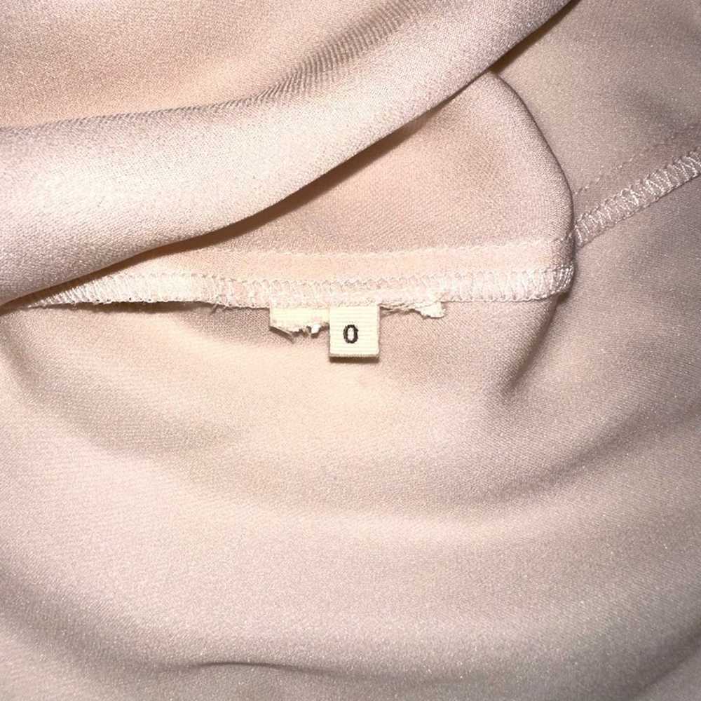 L’AGENCE V-Neck Long Sleeve Blush Pink Silk Blous… - image 4