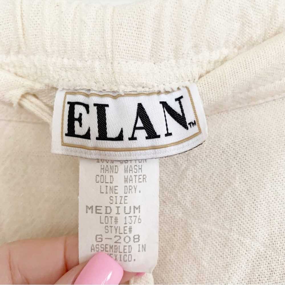 Elan 2 PC Set Cream Sleeveless Crop Top and Tie F… - image 11