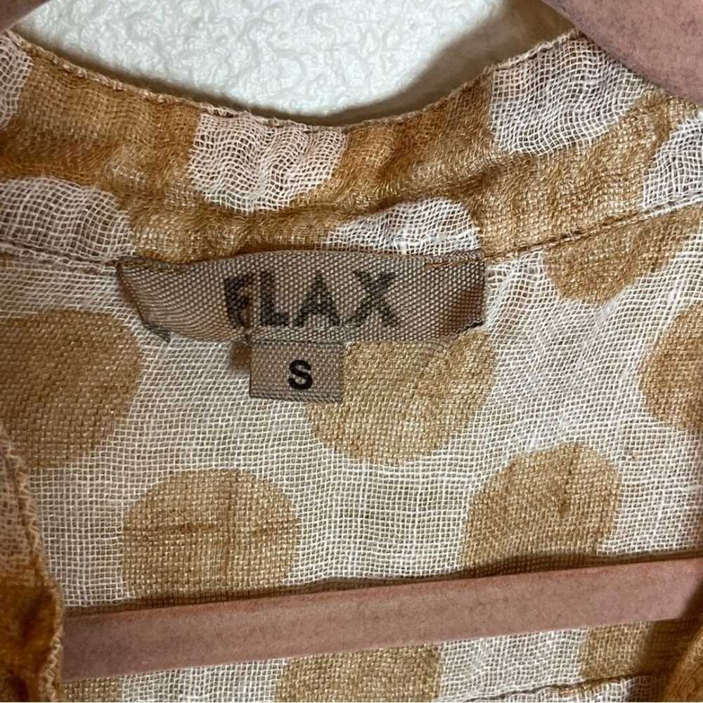 Flax Spartan 100% Linen Pullover in Ginger Dot si… - image 8