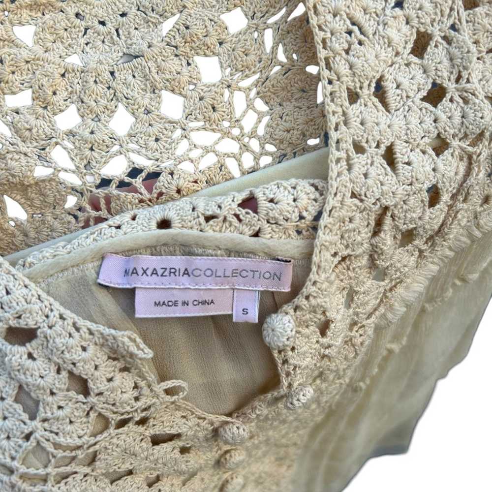 BCBG Max Azria Collection RARE Silk Chiffon Croch… - image 12