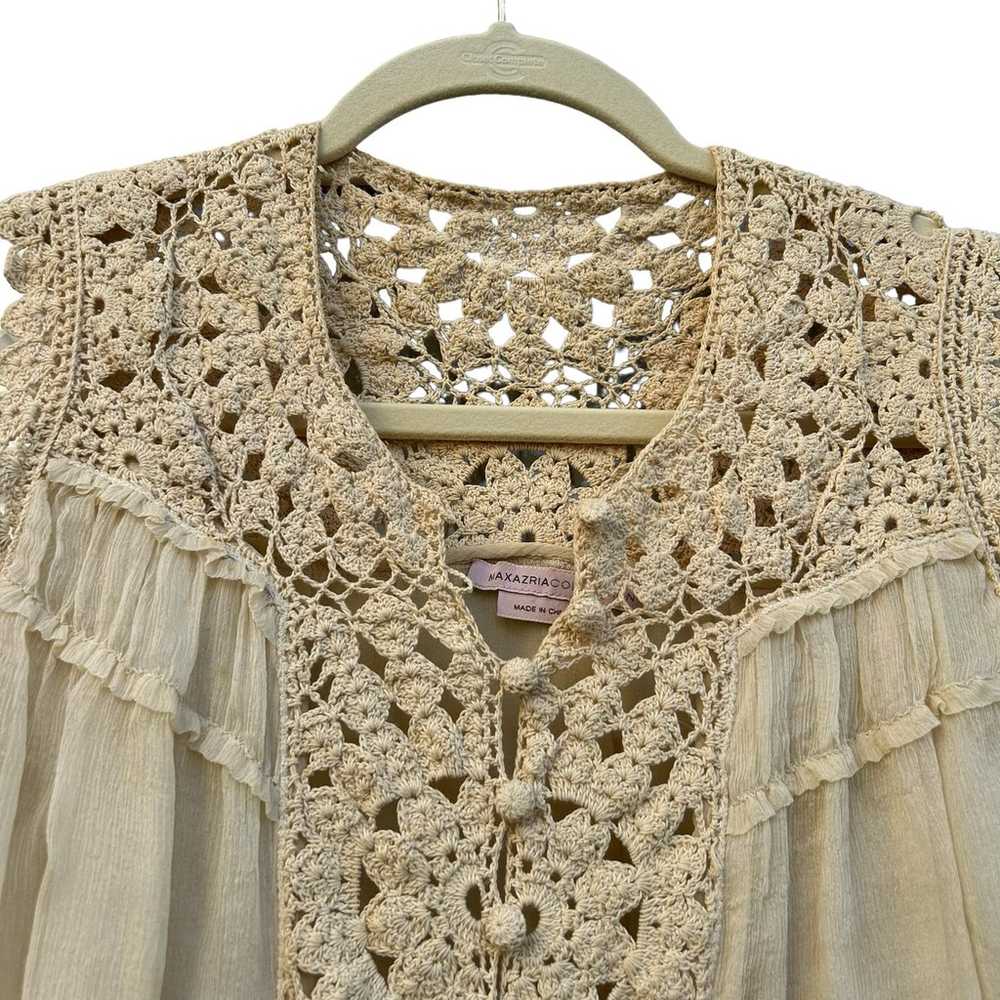BCBG Max Azria Collection RARE Silk Chiffon Croch… - image 4