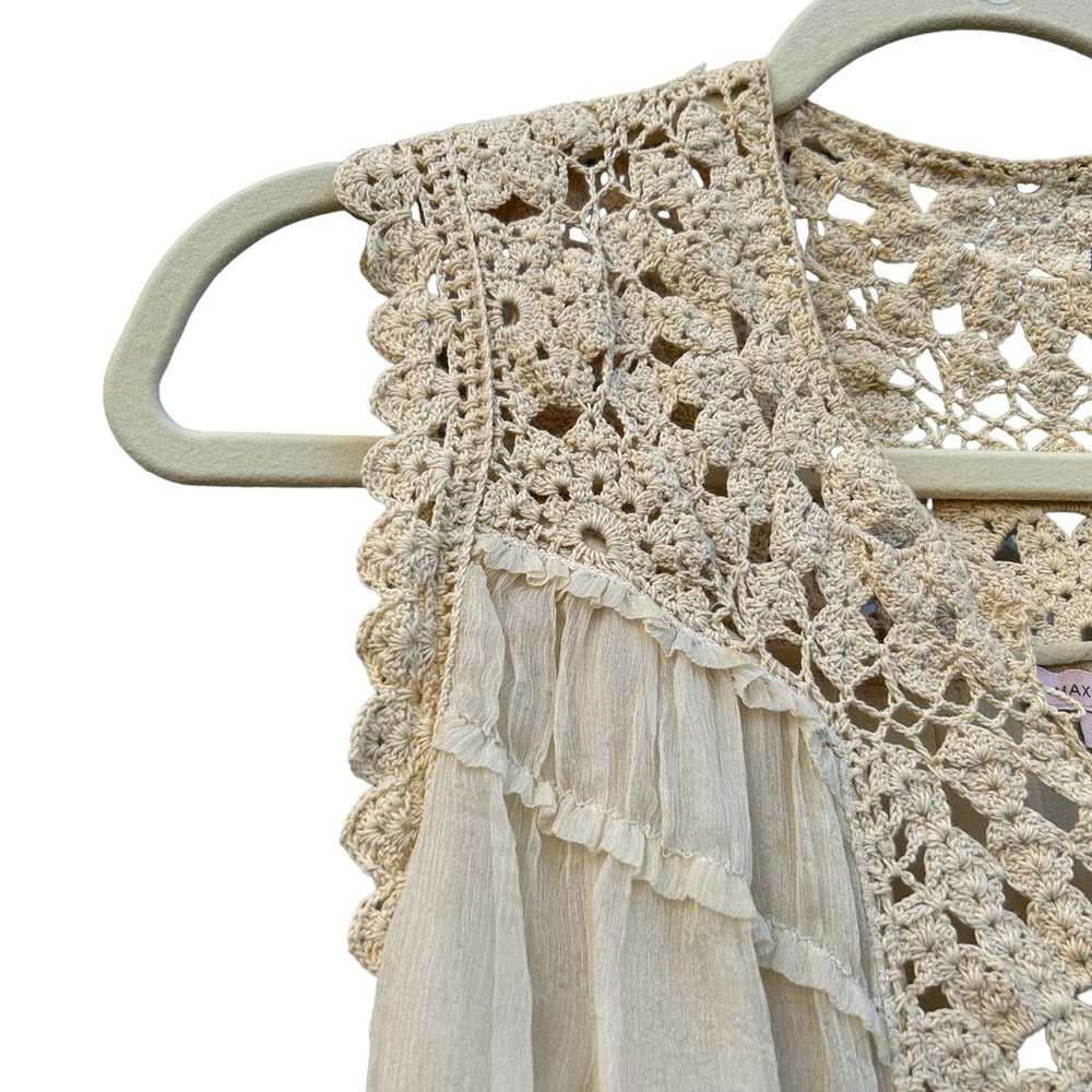 BCBG Max Azria Collection RARE Silk Chiffon Croch… - image 5