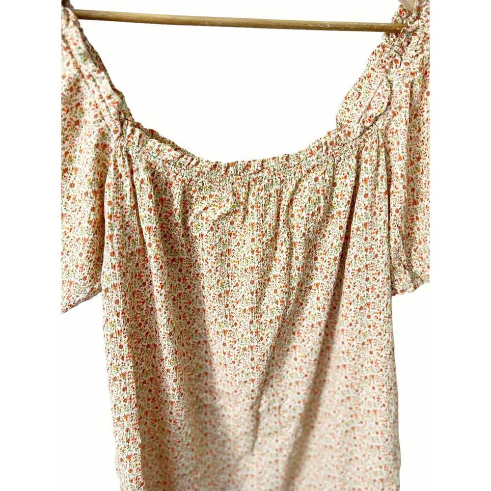 Reformation Siesta Yellow Floral Off-The-Shoulder… - image 3