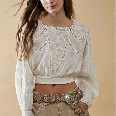 Free People Lucky Me Lace Top
