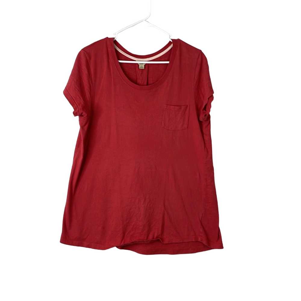 Vintage Woolrich Womens Red Chest Pocket Round Ne… - image 1