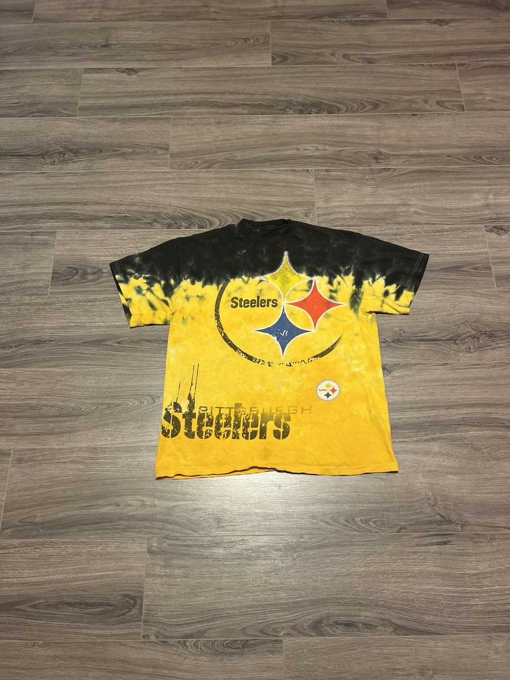 NFL × Vintage Y2K Pittsburgh Steelers tie dye gra… - image 1