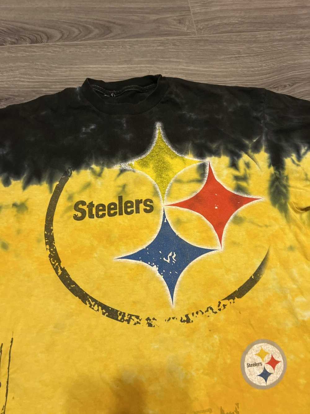 NFL × Vintage Y2K Pittsburgh Steelers tie dye gra… - image 4
