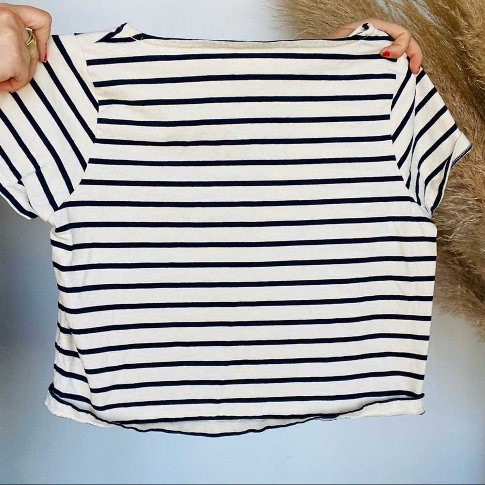 Madewell MADEWELL Navy Blue White Striped Staycat… - image 10