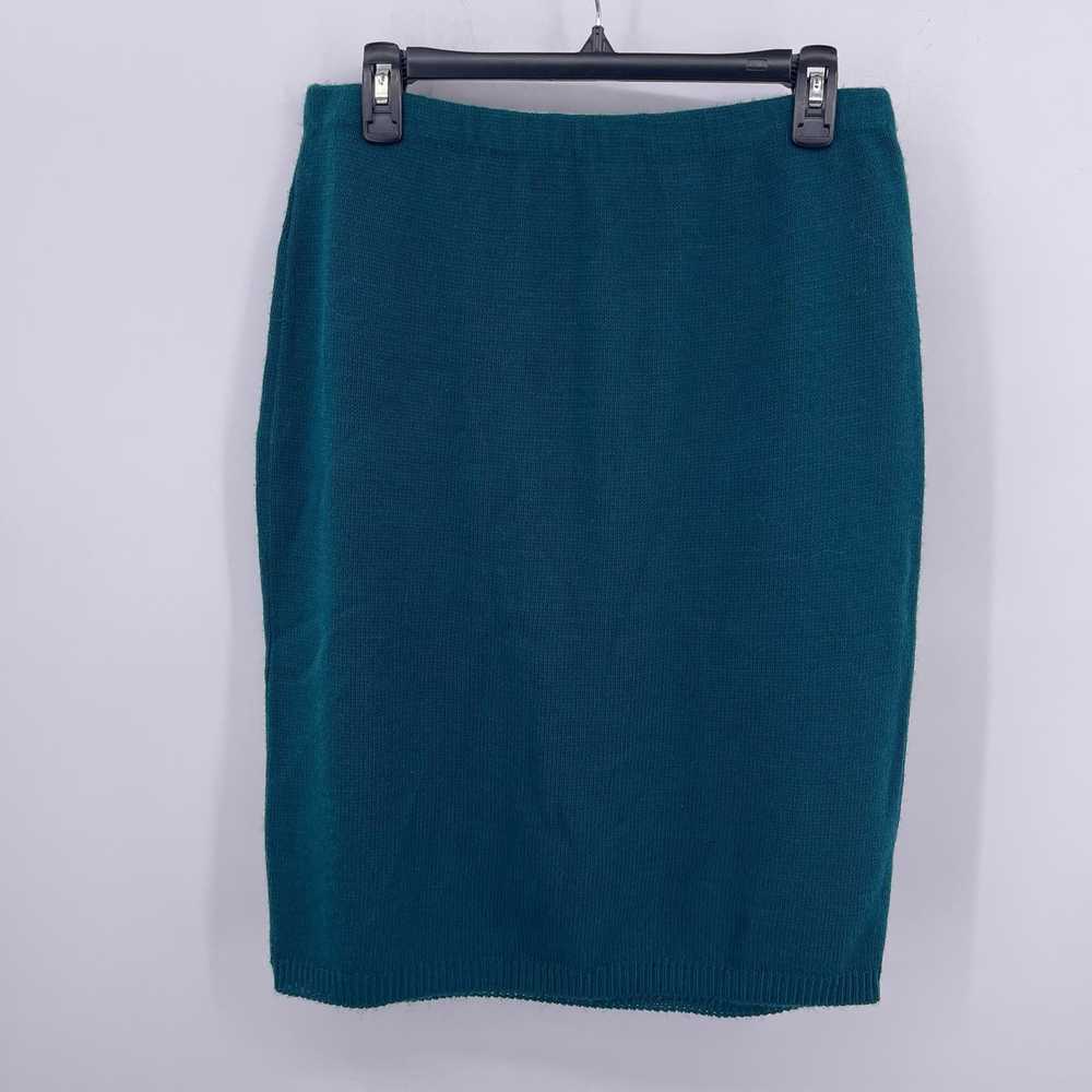 Other Vintage Mathias Sz L Sweater Skirt Set Teal… - image 4