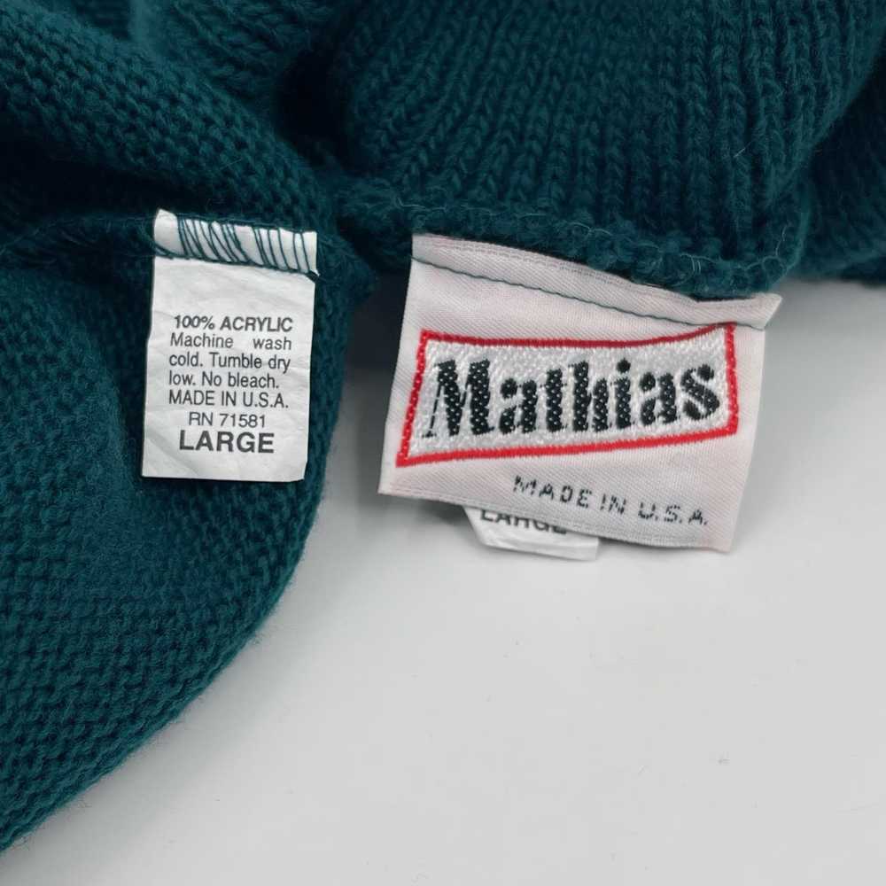 Other Vintage Mathias Sz L Sweater Skirt Set Teal… - image 6