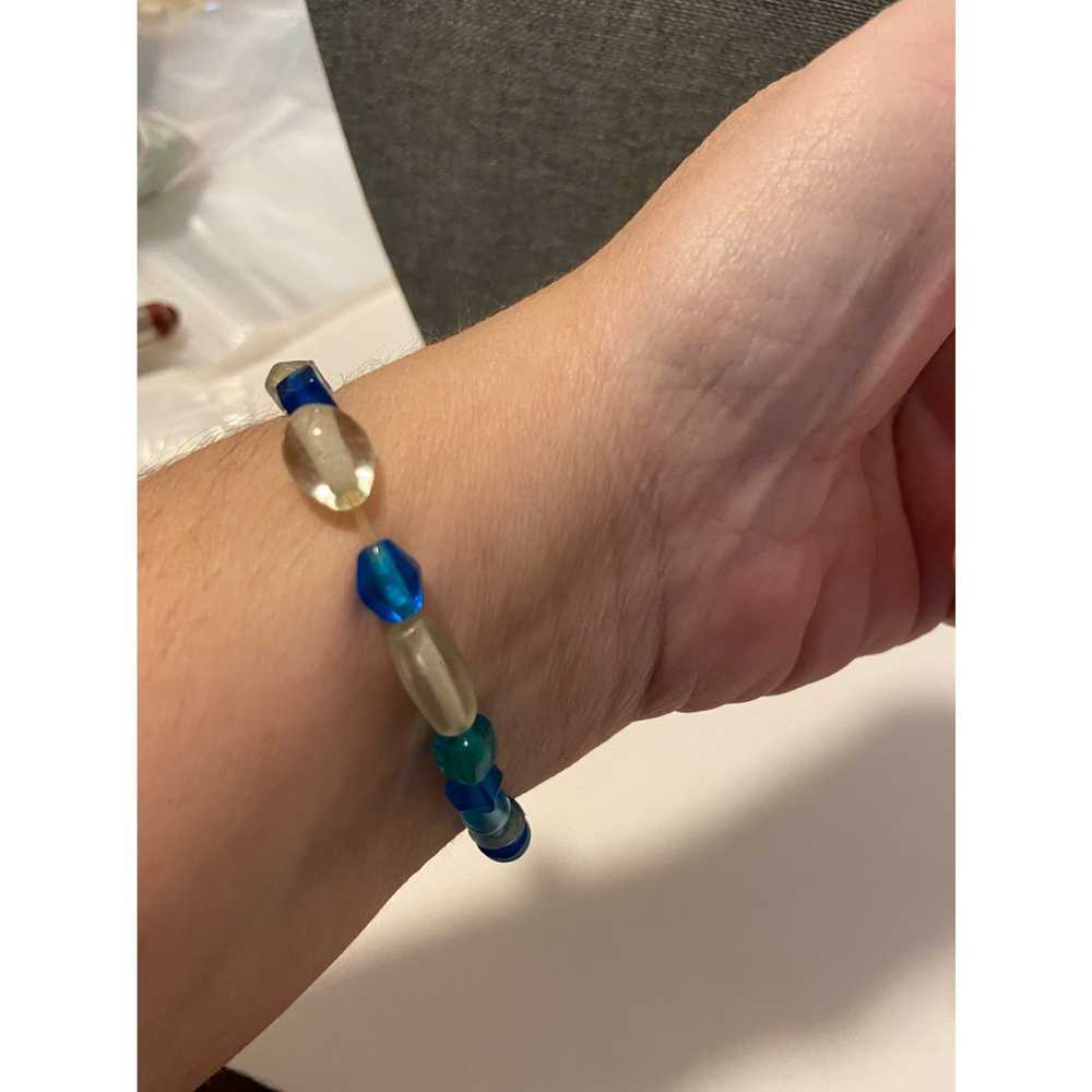 Handmade Handmade blue glass bead bracelet - image 2