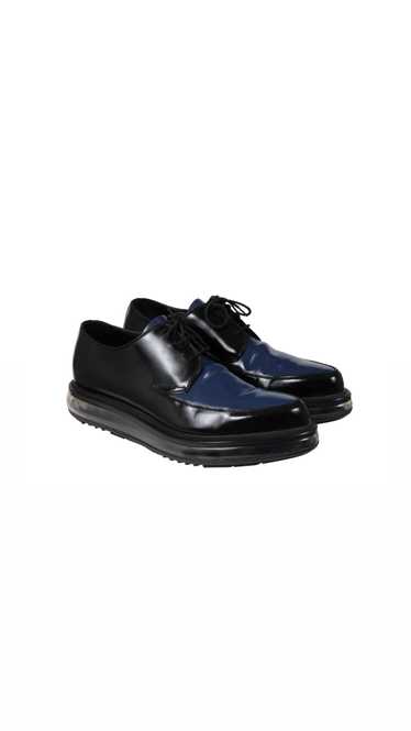 Prada Levitate Derby Shoes Black Blue Leather - 02