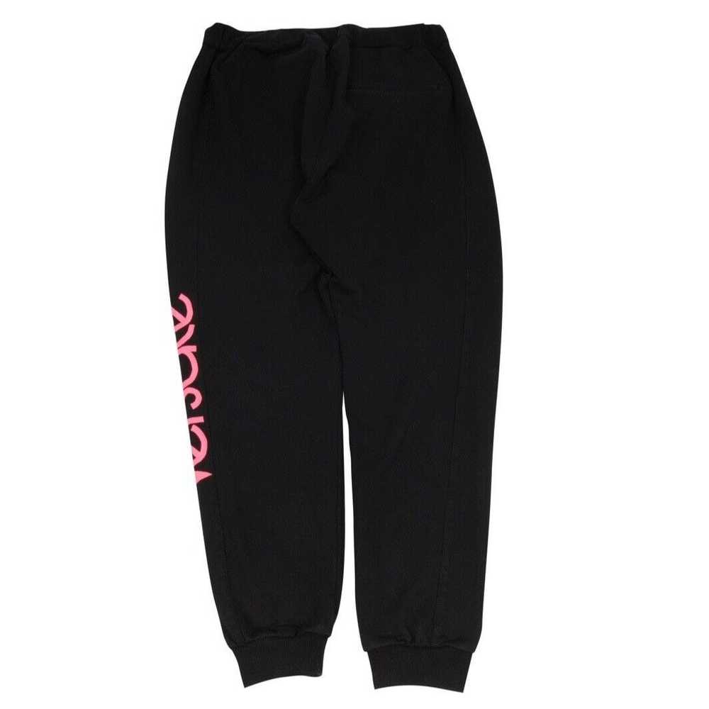 Versace Black Pink Logo Drawstring Sweat Pants Jo… - image 2