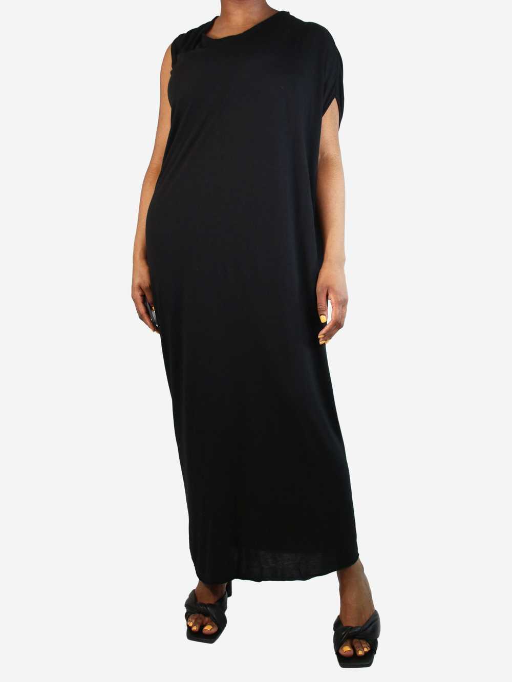 Rick Owens Black one-shoulder maxi dress - size U… - image 3