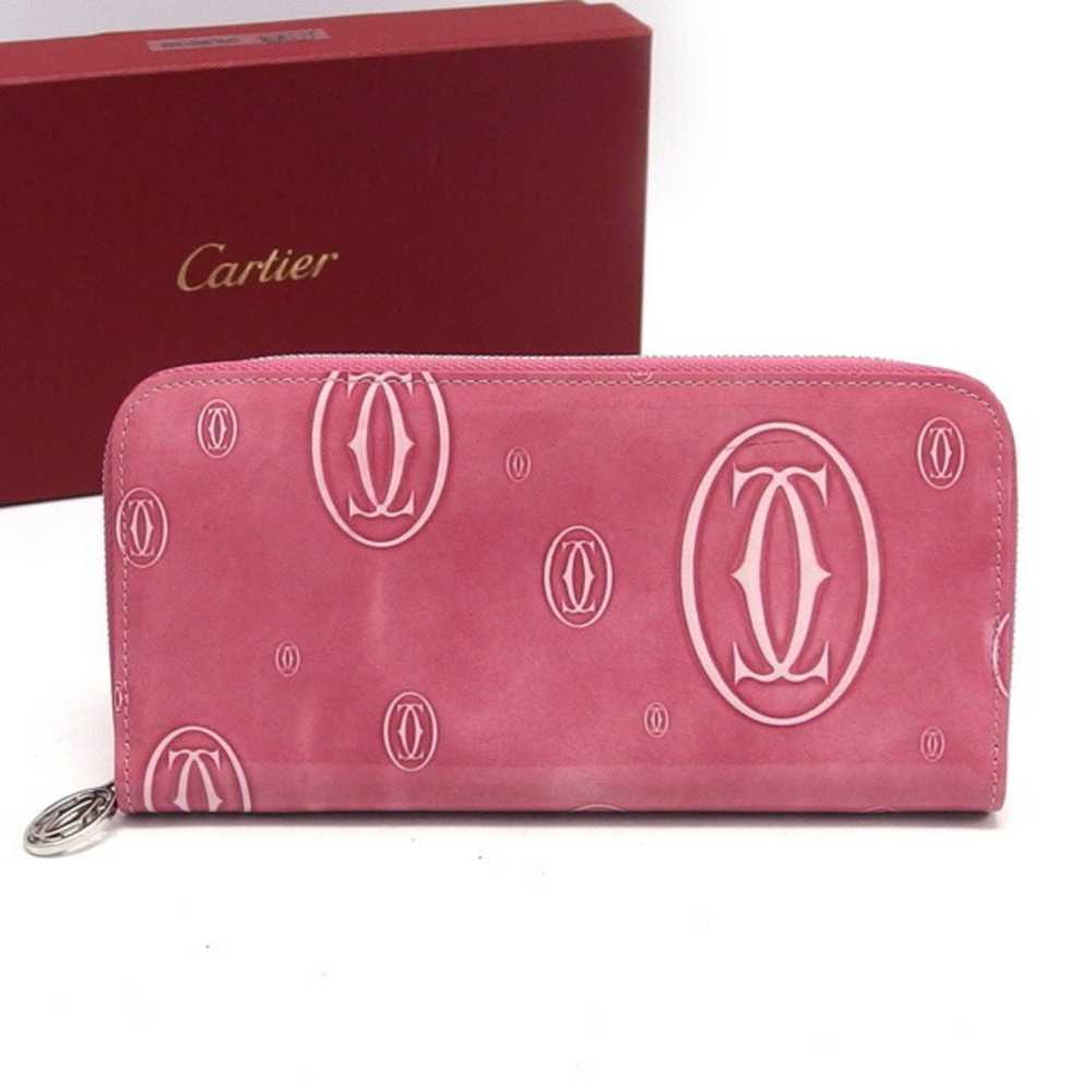 CARTIER Happy Birthday Round Long Wallet Pink - image 1