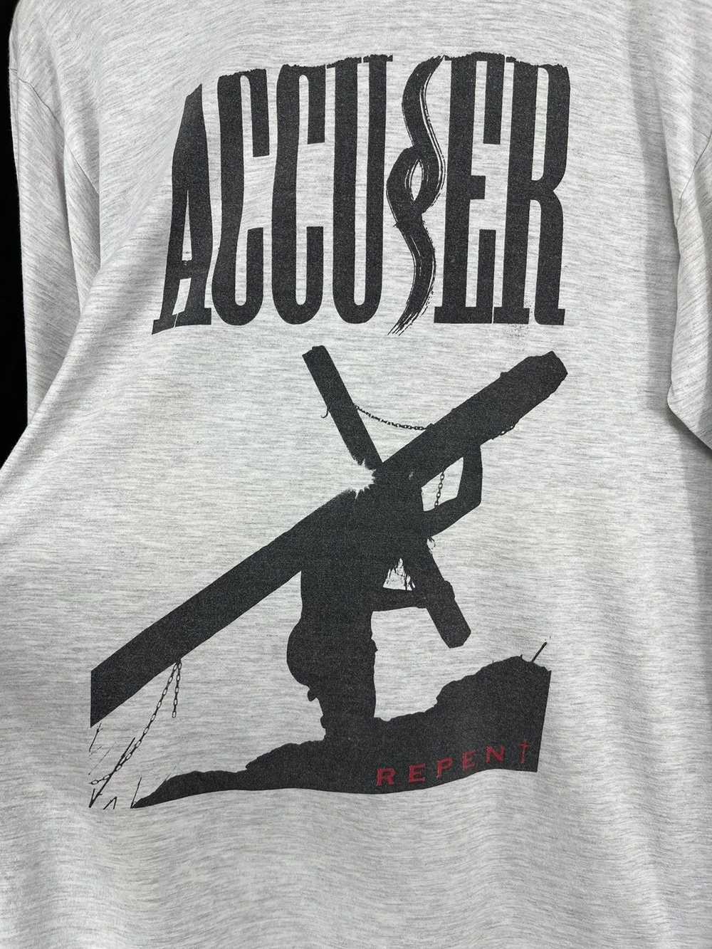 Band Tees × Vintage 1993 Accuser Vintage Trash Me… - image 5