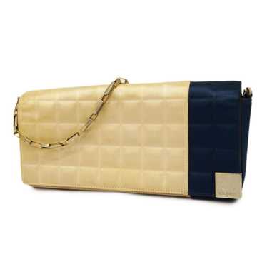 Chanel CHANEL Shoulder Bag Chocolate Bar Satin Na… - image 1