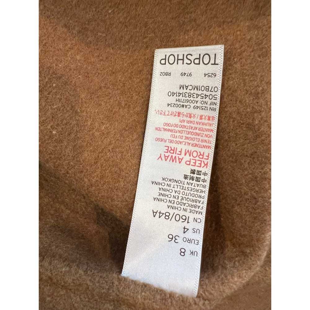 TopShop Lightweight Wool Blend Mid Length Coat Ca… - image 8