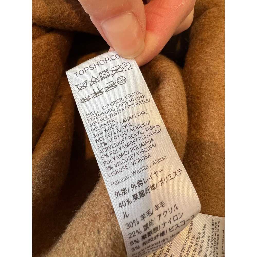 TopShop Lightweight Wool Blend Mid Length Coat Ca… - image 9