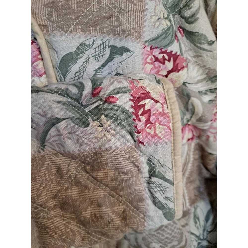 Krazy Kat Patchwork‎ Button Up Tan and Floral Coa… - image 5