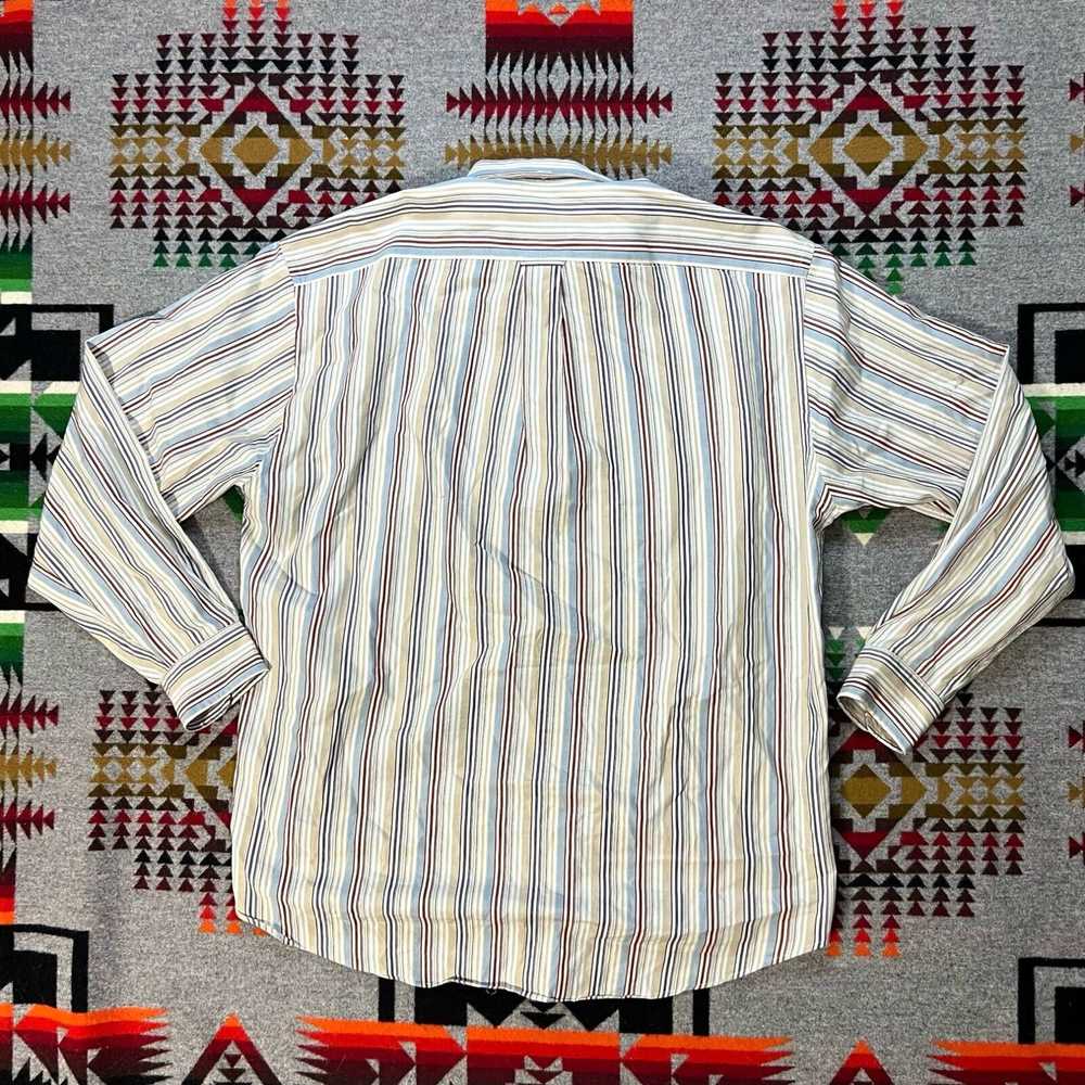 Vintage Faconnable Men’s Shirt Size Large Striped… - image 2