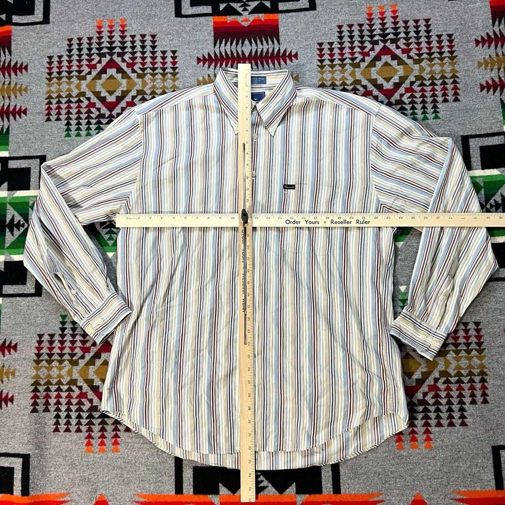 Vintage Faconnable Men’s Shirt Size Large Striped… - image 3