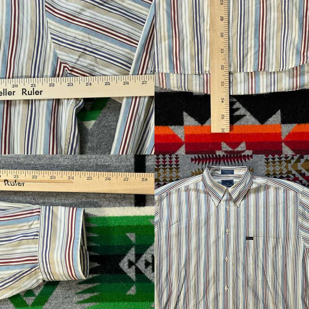 Vintage Faconnable Men’s Shirt Size Large Striped… - image 4