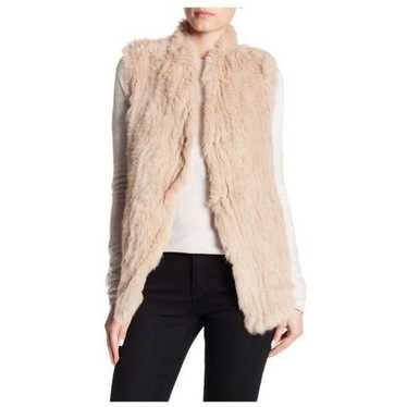 Love Token Genuine Dyed Rabbit Fur Vest In Blush … - image 1