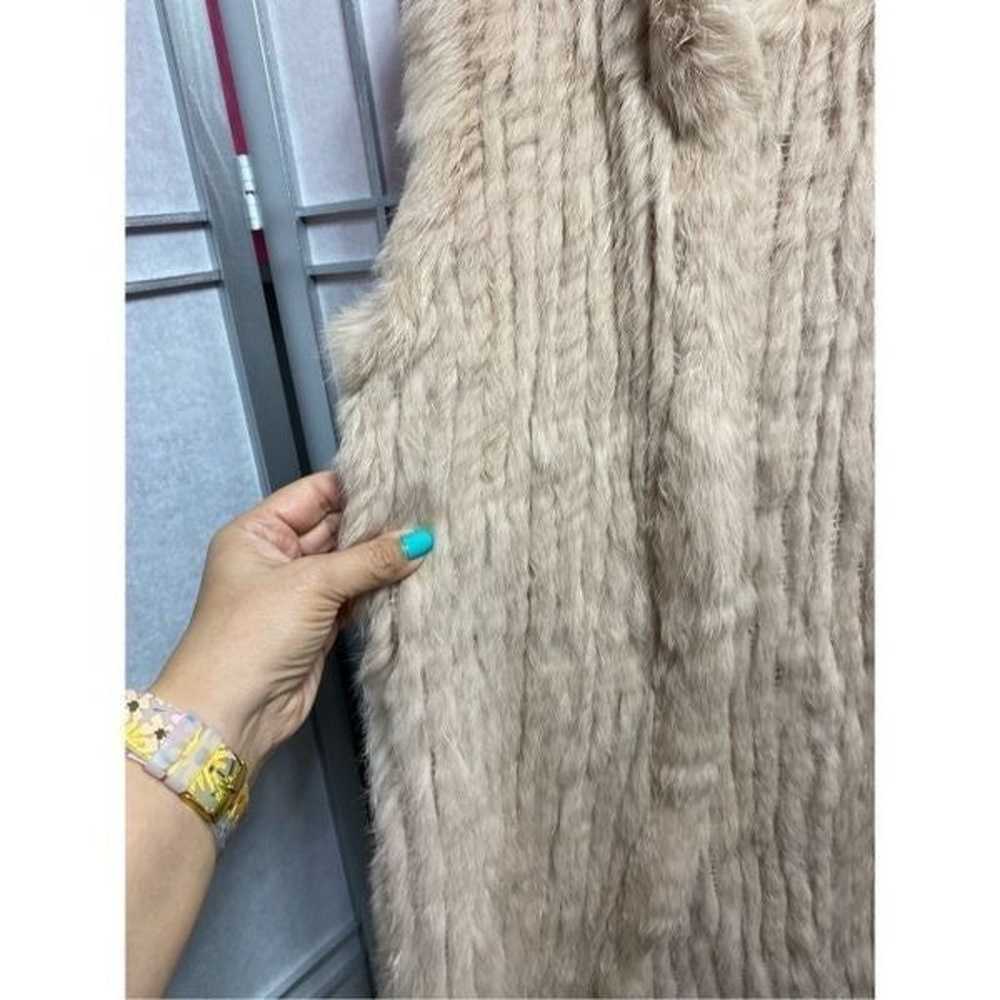 Love Token Genuine Dyed Rabbit Fur Vest In Blush … - image 4