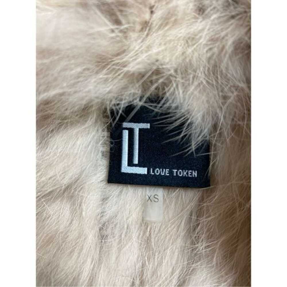 Love Token Genuine Dyed Rabbit Fur Vest In Blush … - image 6