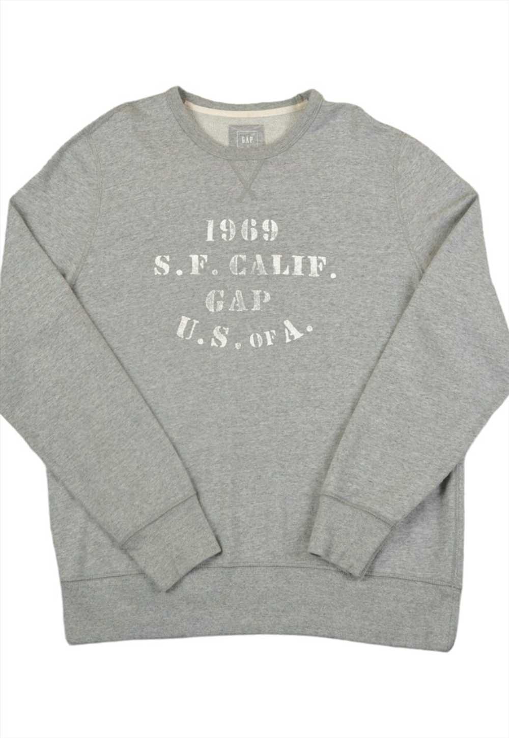 Vintage GAP Crewneck Sweatshirt Grey XL - image 1