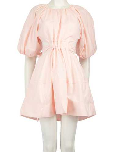 AJE Pink Puff Sleeve Mini Cut Out Dress