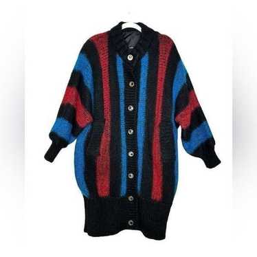Vintage 1980s Oversized Long Wool Sweater Coat  |… - image 1