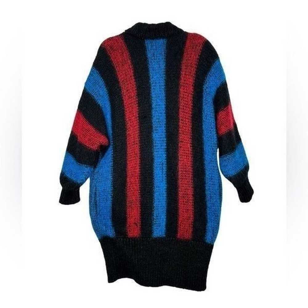 Vintage 1980s Oversized Long Wool Sweater Coat  |… - image 2