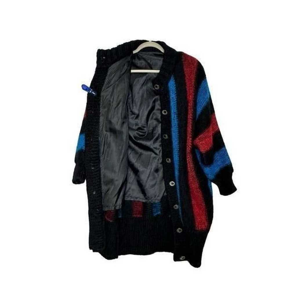Vintage 1980s Oversized Long Wool Sweater Coat  |… - image 5