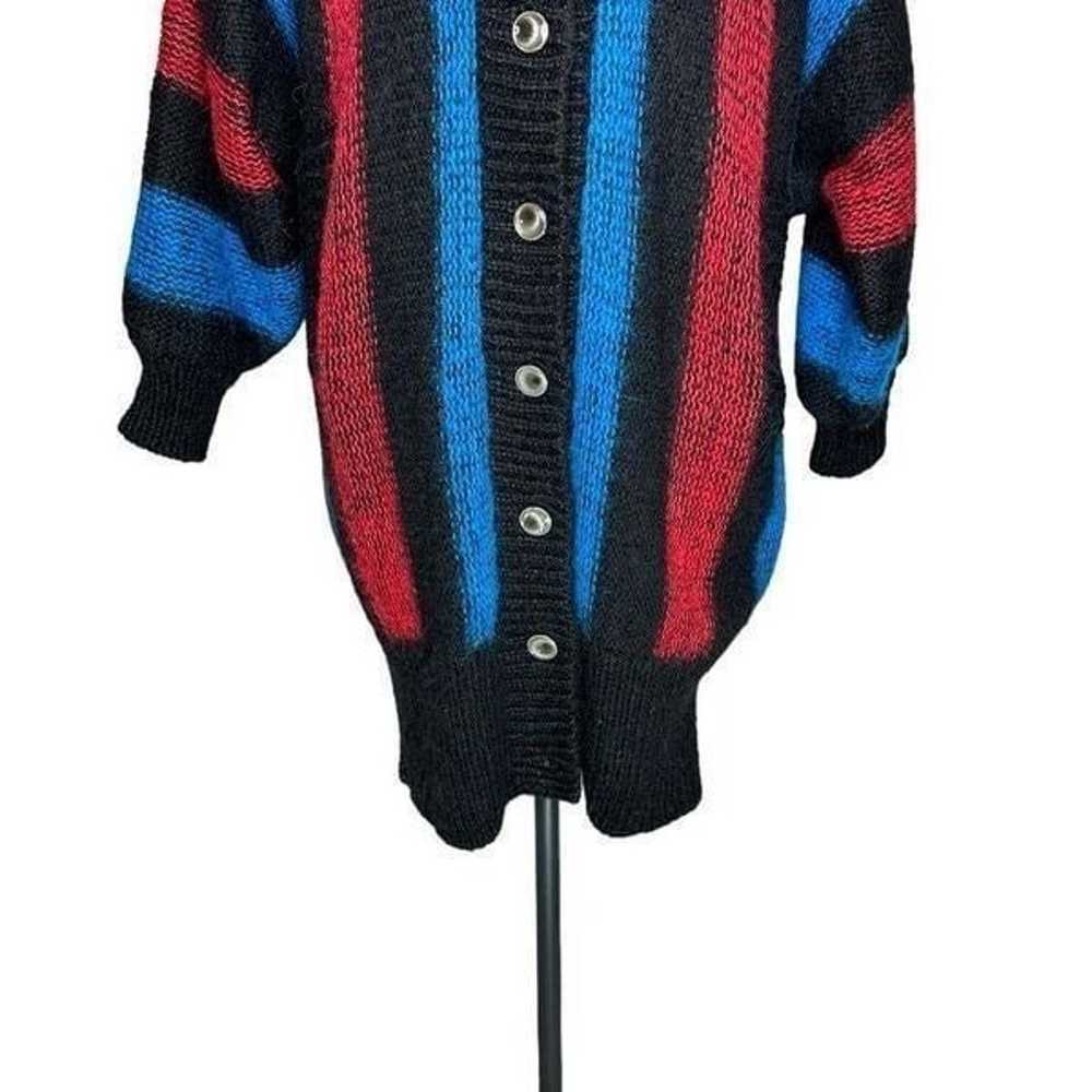 Vintage 1980s Oversized Long Wool Sweater Coat  |… - image 6
