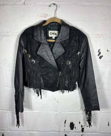 Newest Chia vintage Leather Jacket