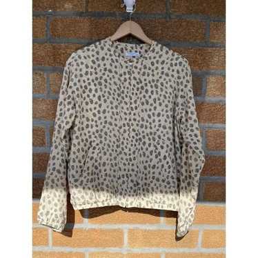 Equipment femme silk leopard jacket xs - image 1