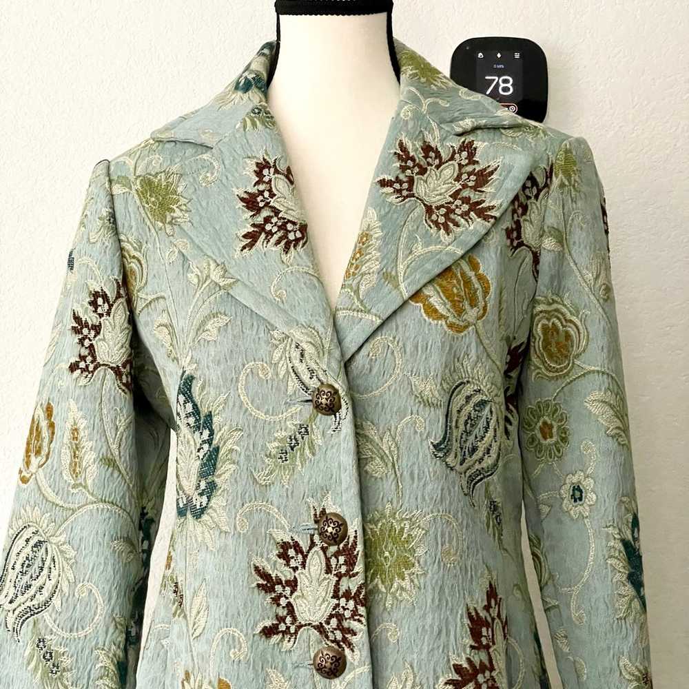Cabi Guinevere Jacobean Tapestry Coat Floral Broc… - image 6