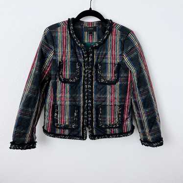 J. Crew Plaid Quilted Lady Jacket