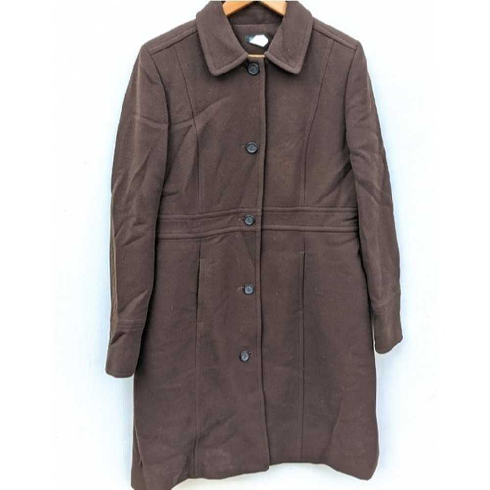 J CREW Classic lady day coat double cloth brown - image 1