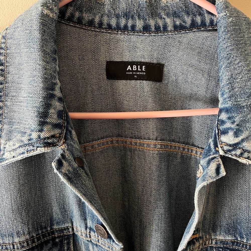 ABLE Merly Distressed Jean Jacket - image 3