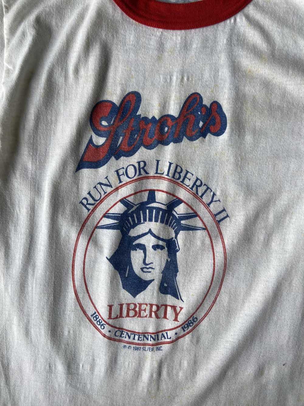 Designer 80s Thrashed "Stroh's Run for Liberty" R… - image 2