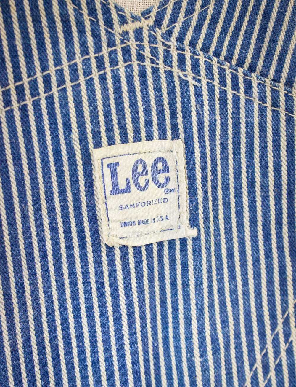 Vintage Vintage Lee Pinstripe Denim Overalls 60s … - image 3