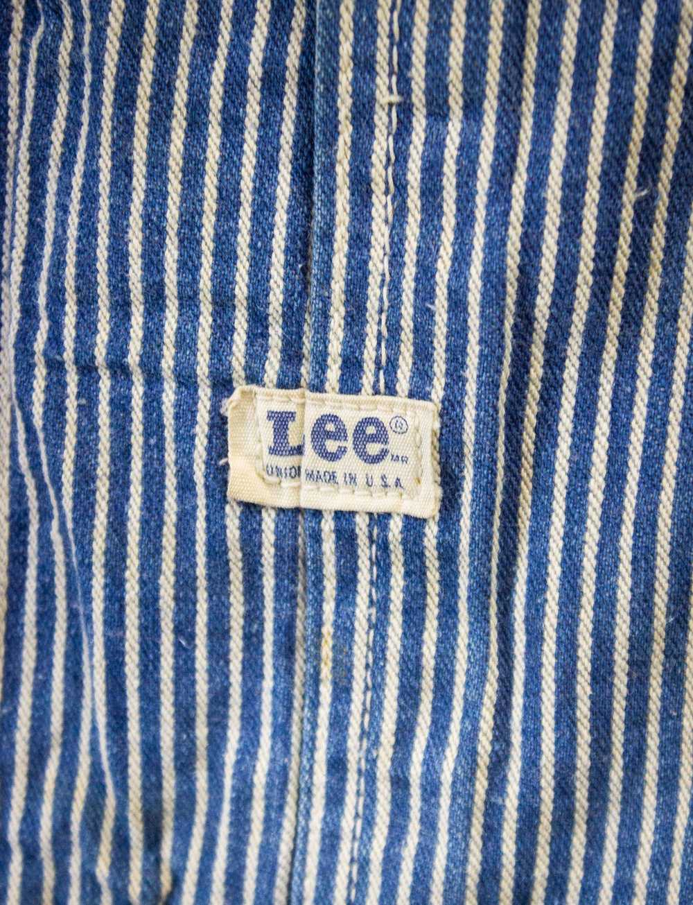 Vintage Vintage Lee Pinstripe Denim Overalls 60s … - image 5