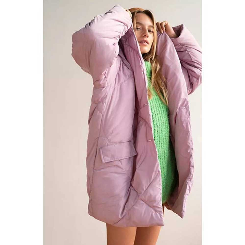 Free People Revolve Ella Purple Quilted Puffer Co… - image 4