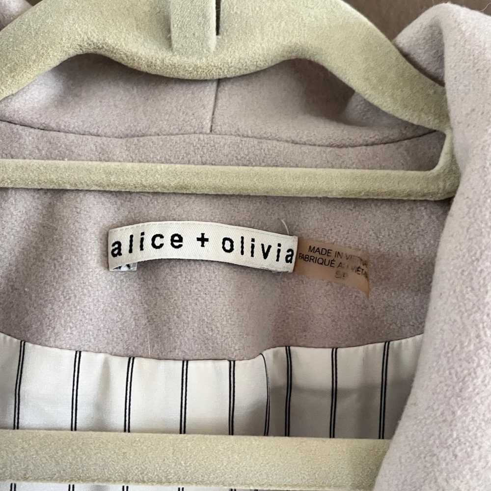 Alice+Olivia vance cream crossover wool blend coa… - image 6