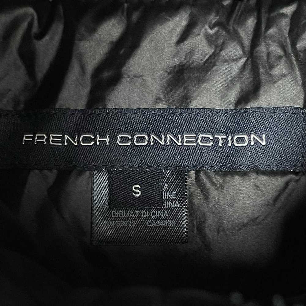 French Connection Quilted Black Hooded Puffer Jac… - image 11